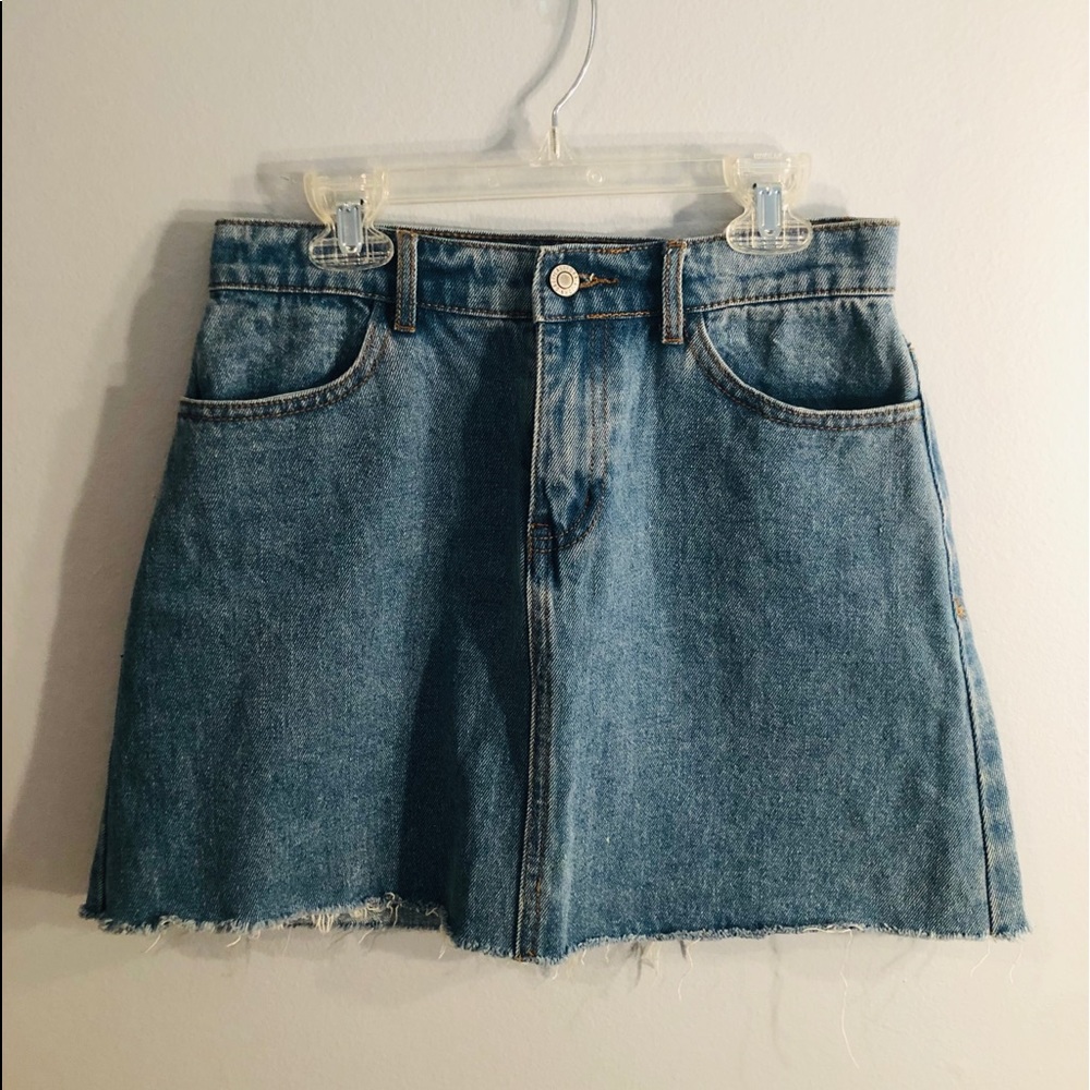 John Galt California Denim Mini Skirt